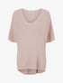 Top oversize en maille fine irisée - Rose pâle - 1