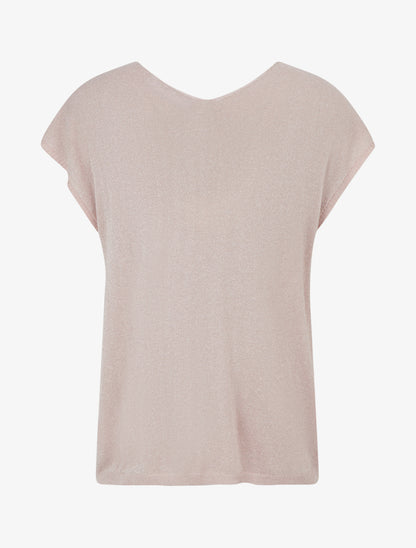 Top irisé à emmanchure basse - Rose pâle - 2