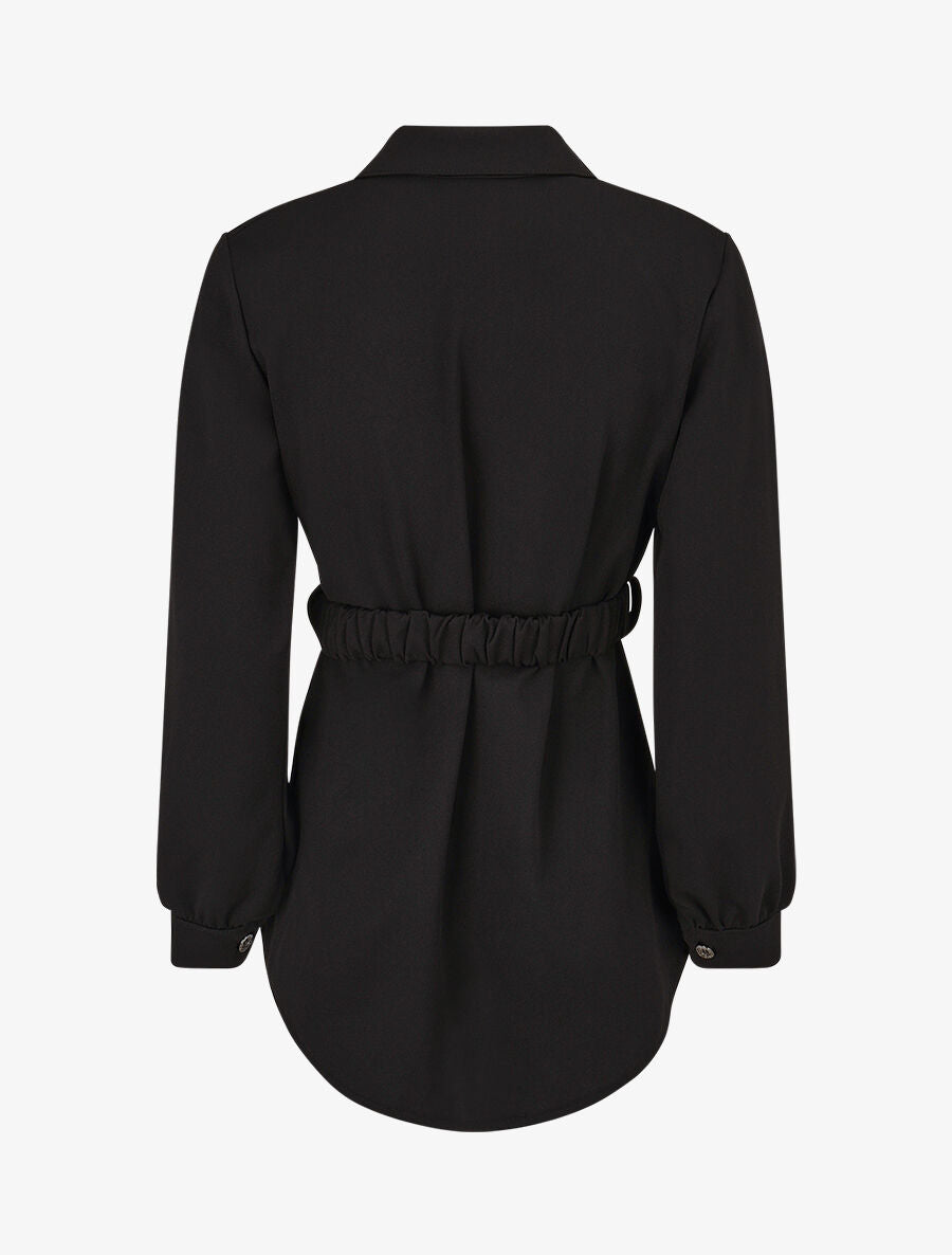 Chemise cintrée à ceinture élastique - Noir - 2