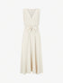 Robe en lin à rayures - Beige/or - 1