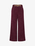Pantalon droit en velours côtelé - Prune - 1
