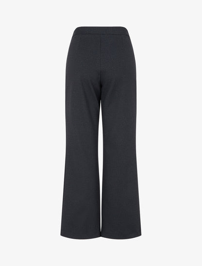 Pantalon à pont coupe droite - Noir - 2