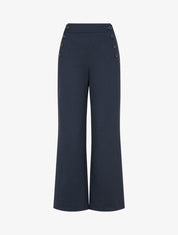 Pantalon à pont coupe droite - Marine - 1