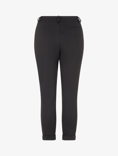 Pantalon slim à revers - Noir - 2