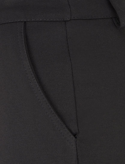 Pantalon slim à revers - Noir - 3