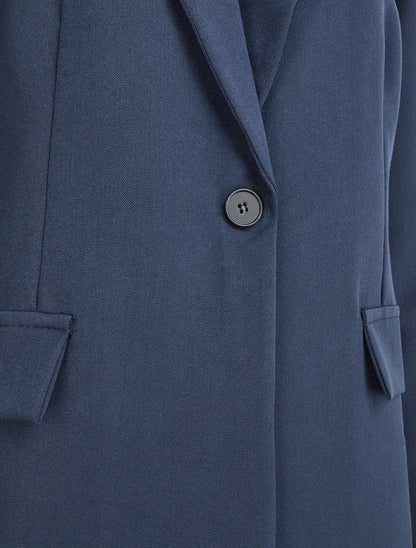 Blazer droit à épaulettes - Marine - 3