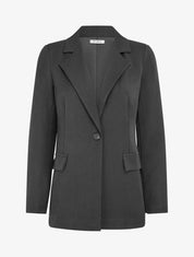 Blazer droit à épaulettes - Noir - 1