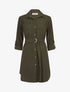 Robe chemise fluide et ceinturée - Kaki - 5
