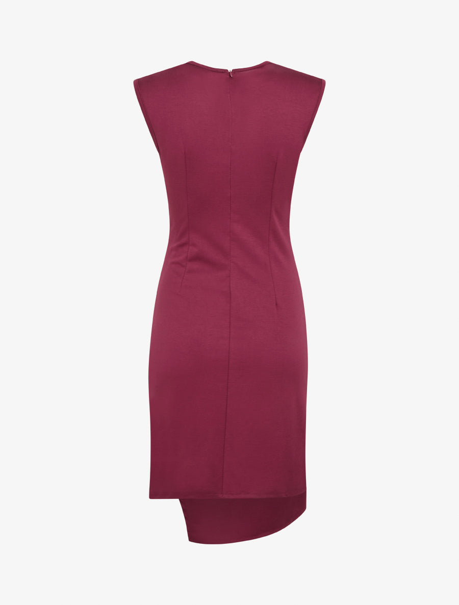 Robe sans manches style portefeuille - Bordeaux - 2