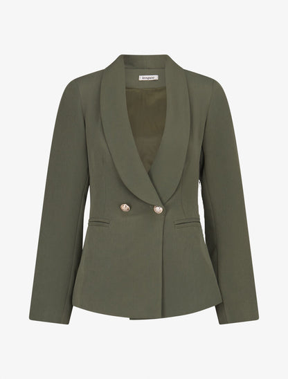 Veste à col smoking - Kaki - 1