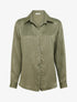 Chemise fluide à rayures irisées coupe droite - Kaki - 1