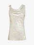 Top droit irisé à col bénitier - Beige - 1