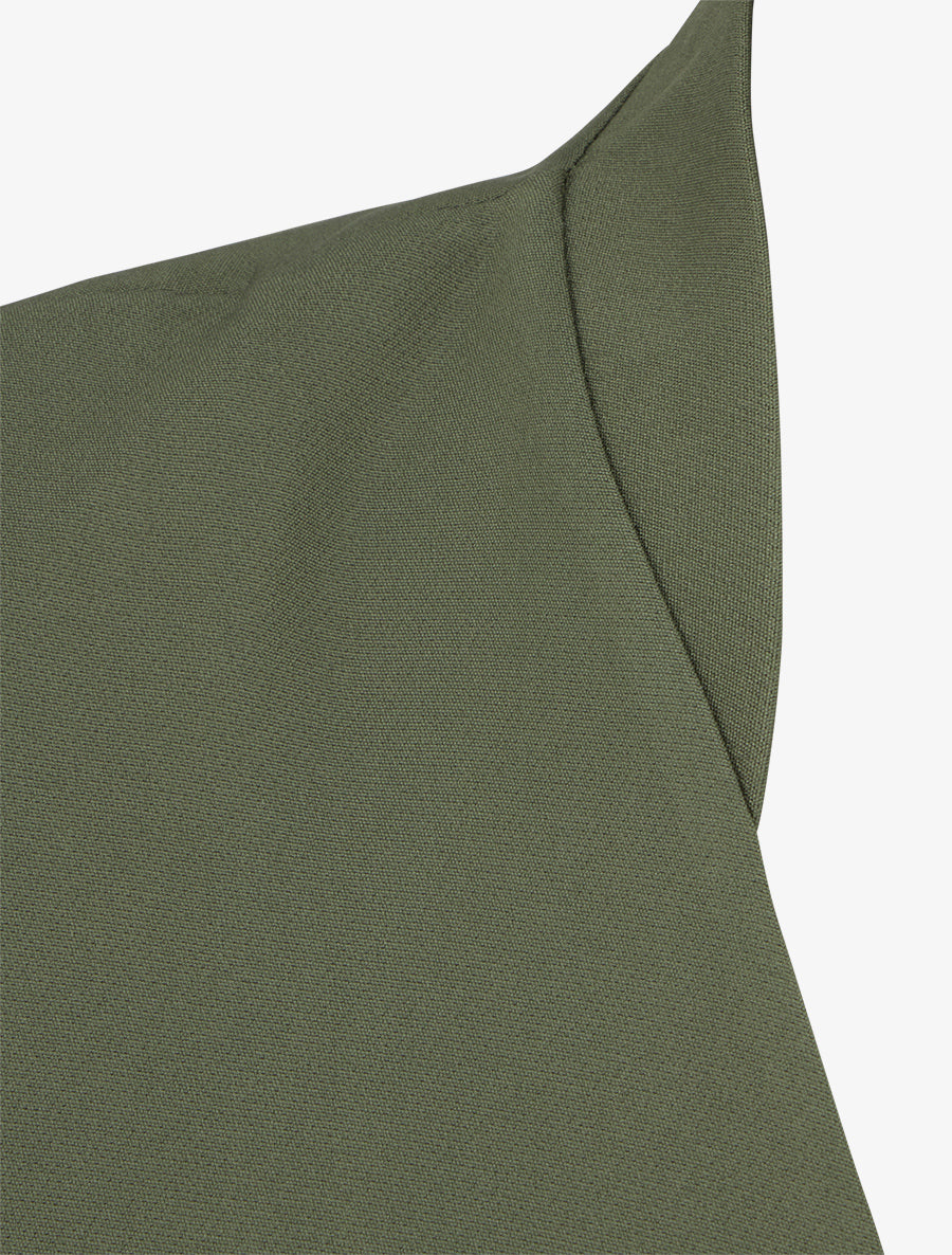 Veste unie à poches décoratives zippées - Kaki - 3