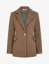 Manteau court à poches décoratives - Marron clair - 1