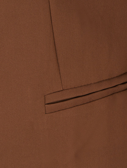 Recht jasje met schoudervullingen - Bruin