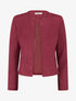 Veste courte ouverte en suédine - Bordeaux - 1