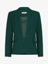 Veste à col droit et bord cranté - Vert forêt - 1