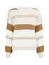 Pull en maille à bandes contrastantes - Beige/camel - 1