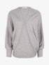 Gilet uni irisé à manches chauves-souris - Gris - 1