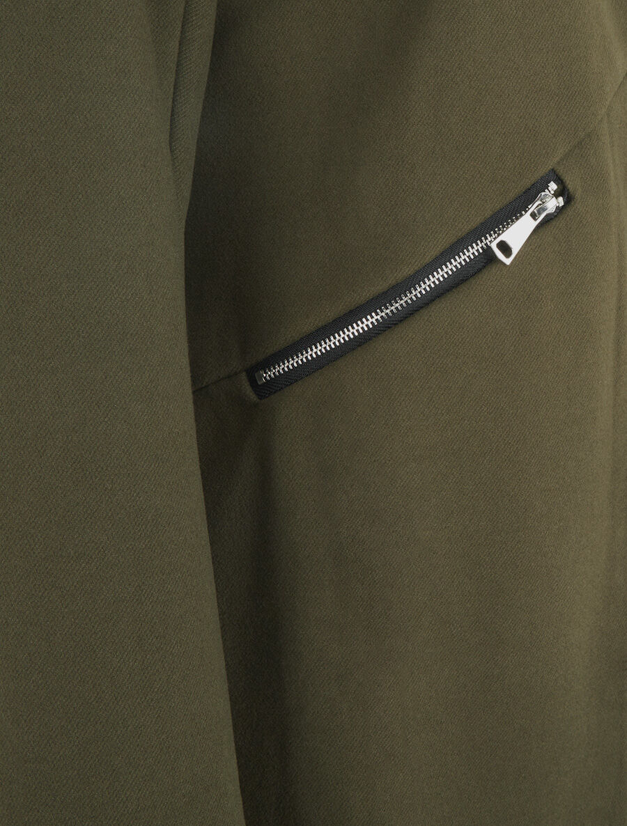 Veste mi-longue à zips - Kaki - 3