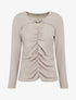 Pull fin à empiècement bijou strassé - Taupe - 1