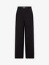 Pantalon de tailleur droit à plis - Noir - 1
