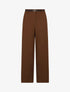 Pantalon de tailleur droit à plis - Marron - 1