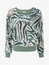 Blouse en voile imprimé animal - Kaki - 1