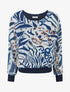 Blouse en voile imprimé animal - Marine - 1