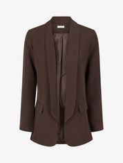 Effen blazer met decoratieve zakken - Bruin