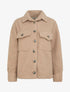 Manteau court effet laine bouclée - Camel - 1