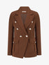 Veste boutonnée à grandes poches - Marron - 1