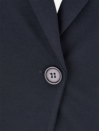 Veste ajustée à col cranté - Marine - 3