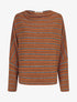 Pull dolman à rayures irisées - Camel - 1