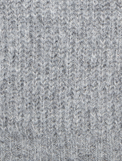 Pull duveteux en maille irisée - Gris - 3