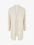 Gilet droit long à col châle - Beige clair - 1