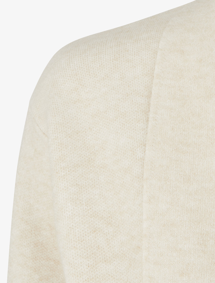Gilet droit long à col châle - Beige clair - 3