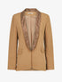 Blazer col à sequins - Taupe - 4