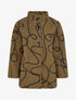Blouson effet laine bouclée à motif fantaisie - Marron clair - 1
