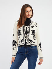 Wikkelvest met barokprint - Wit