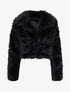 Blouson court à fourrure synthétique - Noir - 1