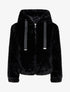 Blouson ample en fourrure synthétique - Noir - 1