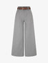Pantalon wide leg en tweed - Gris - 1