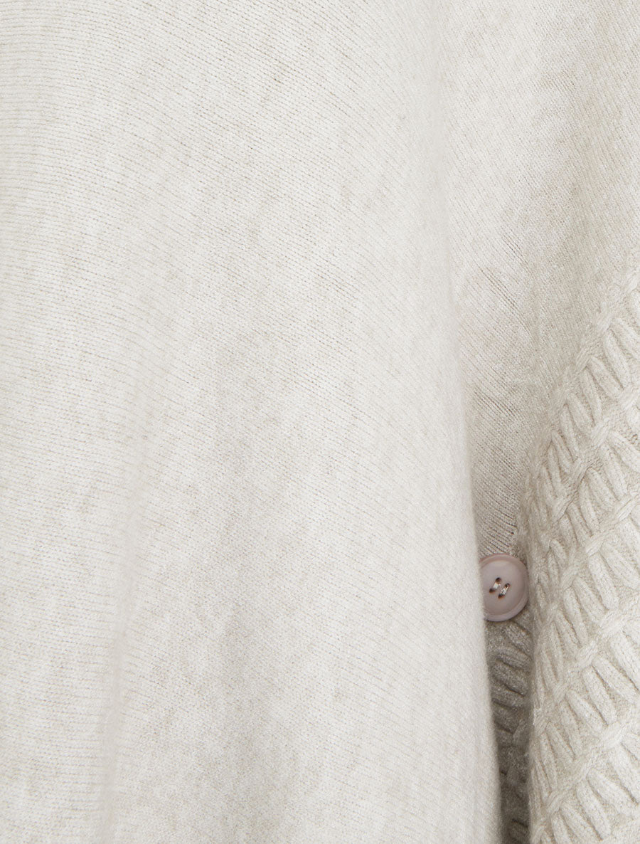 Poncho à col roulé - Beige - 3