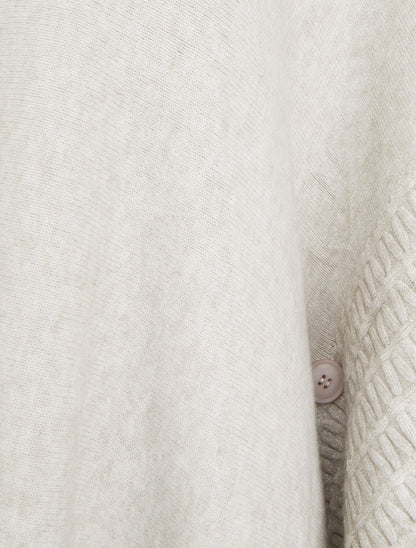 Poncho à col roulé - Beige - 3