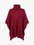 Poncho à col roulé - Lie de vin - 1
