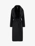 Manteau long à col en fourrure synthétique - Noir - 1