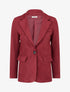 Blazer boutonné en suédine - Bordeaux - 1