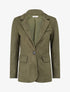 Blazer boutonné en suédine - Kaki - 1
