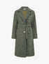 Manteau uni duveteux à col cranté - Kaki - 1